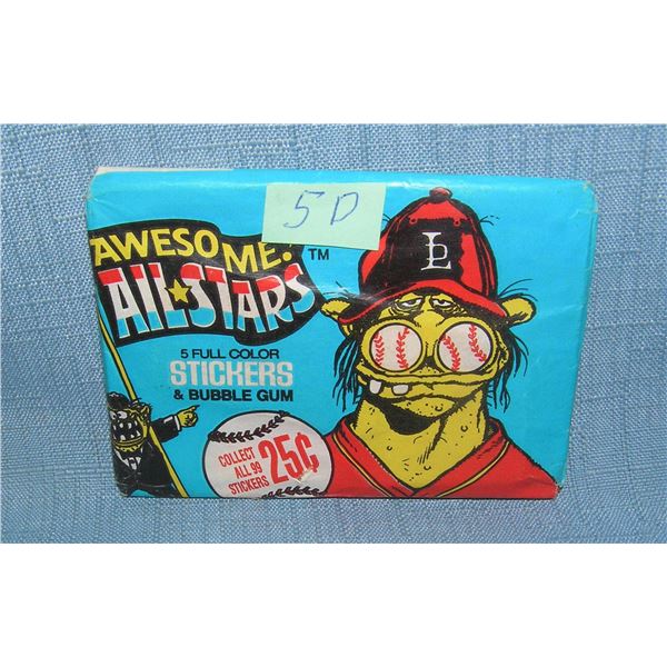 Awsome All Stars factory sealed wax pack of cards