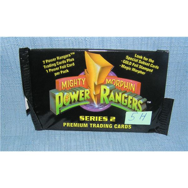 Mighty Morphin Power Rangers factory sealed pack of cards