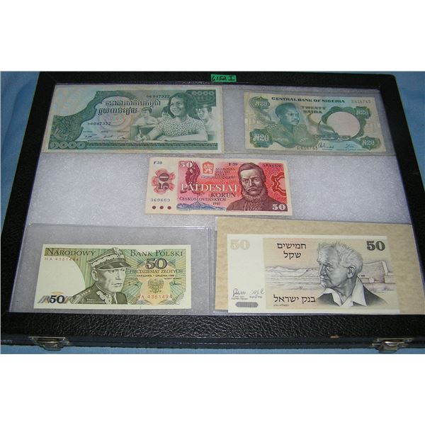Group of vintage world currency