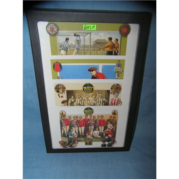 Group of vintage soccer themed post cards