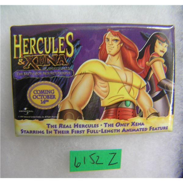 Hercules and Xena character badge