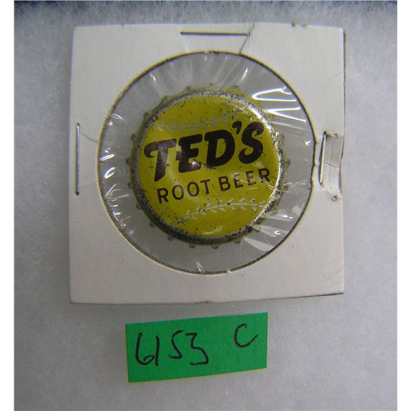 Ted Williams root beer soda cap