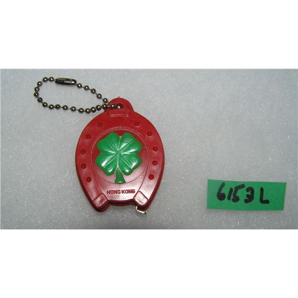 Horse shoe and shamrock Good Luck advertising key chain