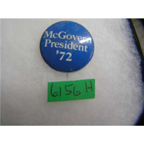 McGovern for President 1972 political campaign button