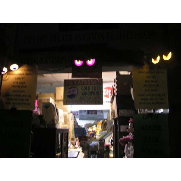 Group of 3 illuminated scary eyes