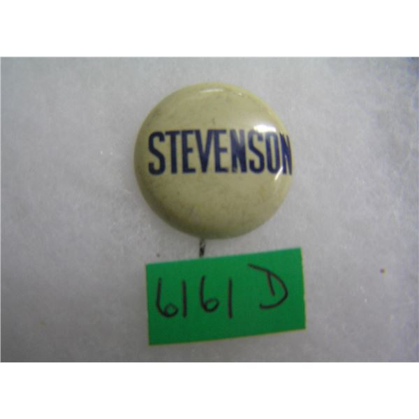 Stevenson political campaign button