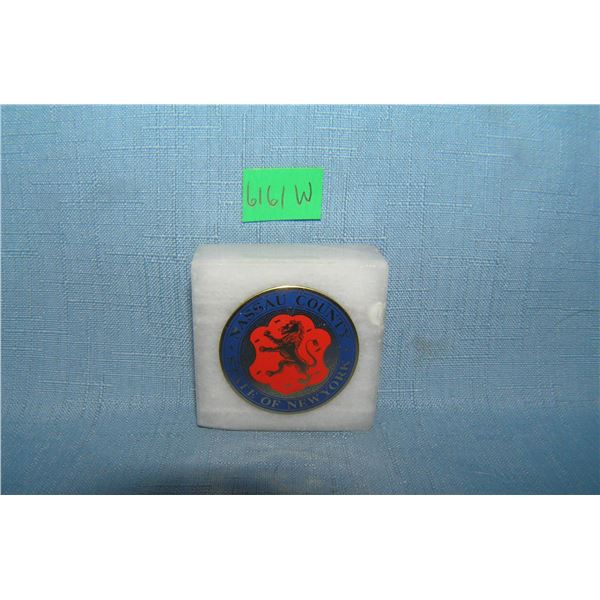 Vintage Nassau County paper weight