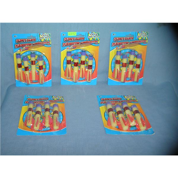 Collection of clingy darts play darts all mint on card