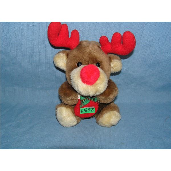 Holiday reindeer plush toy