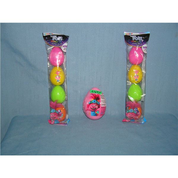 Trolls group of 3 candy filled toys