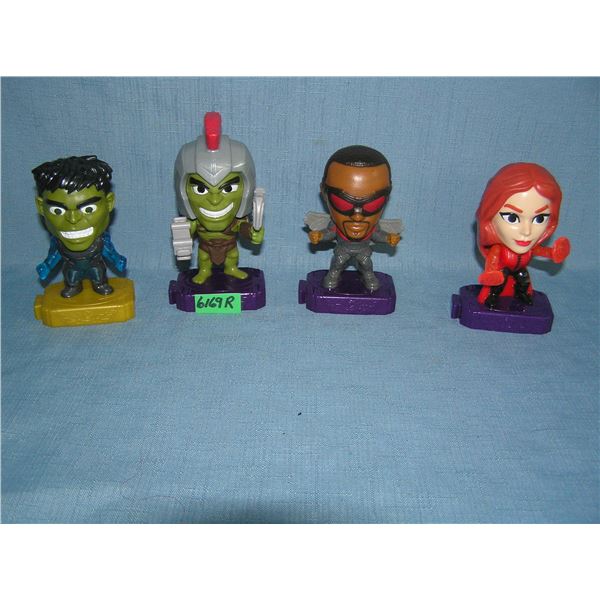 Group of character and superhero toys