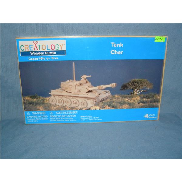 Wooden tank puzzle kit