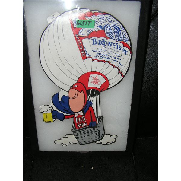 Vintage Budweiser Budman advertising display piece