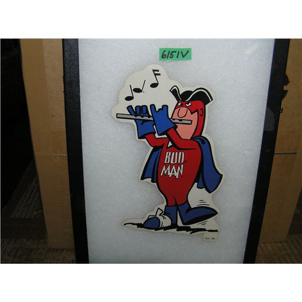 Vintage Budweiser Budman advertising display piece