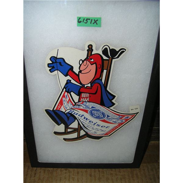 Vintage Budweiser Budman advertising display piece