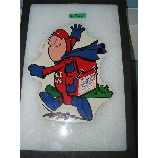 Vintage Budweiser Budman advertising display piece