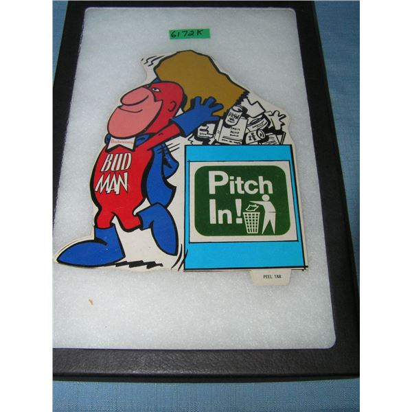 Vintage Budweiser Budman advertising display piece