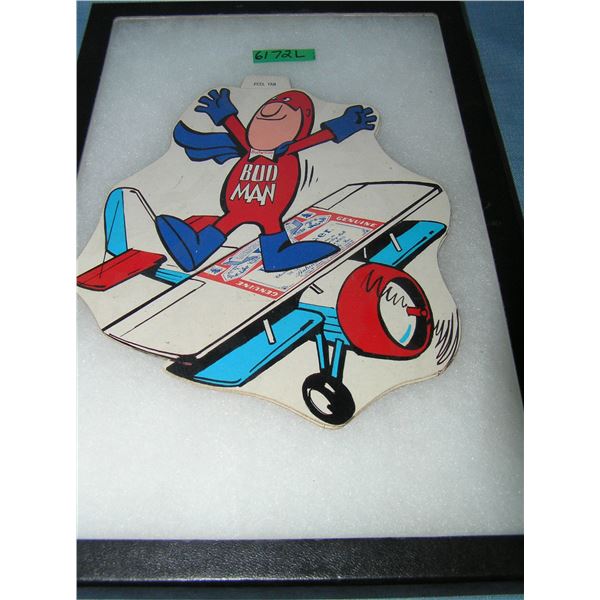 Vintage Budweiser Budman advertising display piece