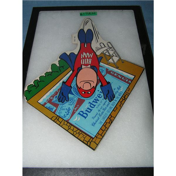 Vintage Budweiser Budman advertising display piece