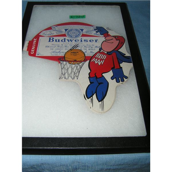 Vintage Budweiser Budman advertising display piece