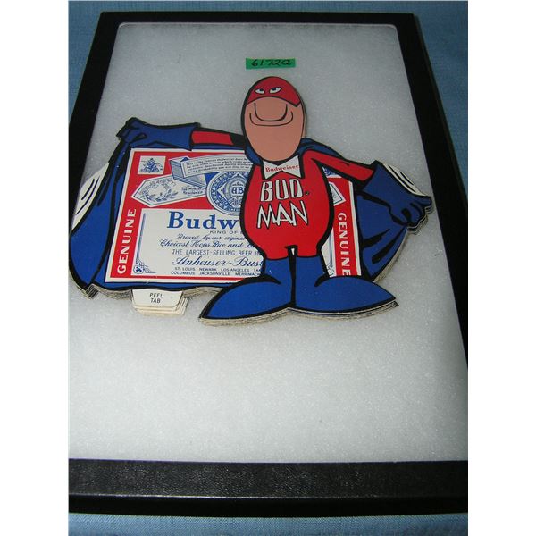 Vintage Budweiser Budman advertising display piece