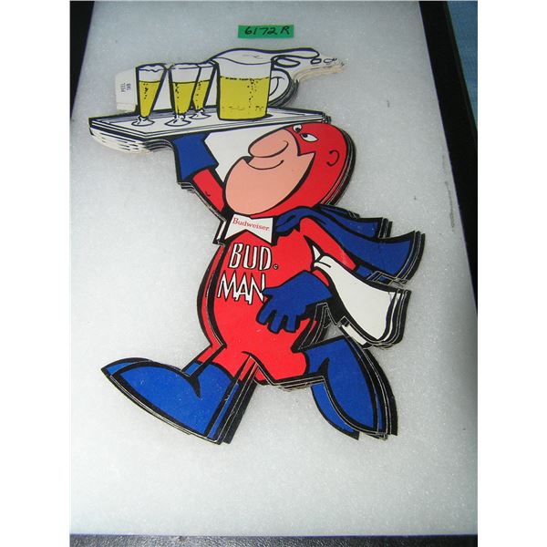 Vintage Budweiser Budman advertising display piece