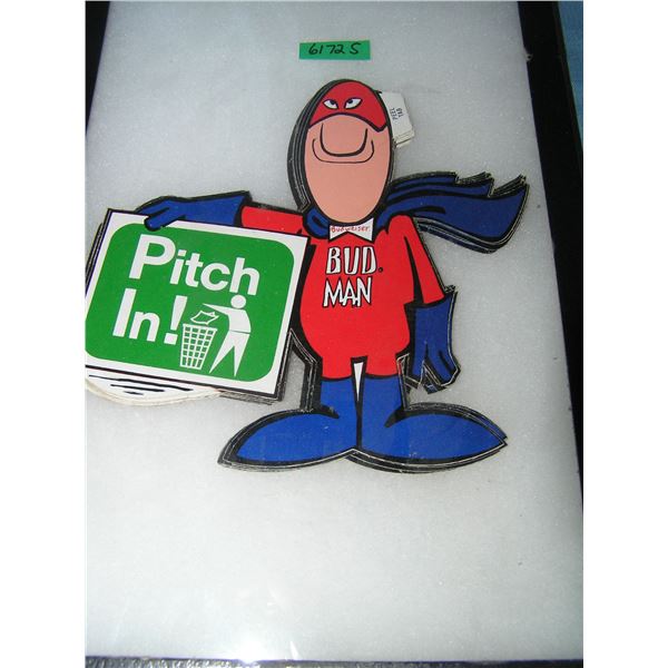 Vintage Budweiser Budman advertising display piece