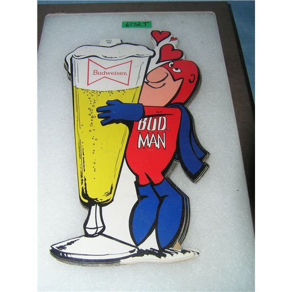 Vintage Budweiser Budman advertising display piece