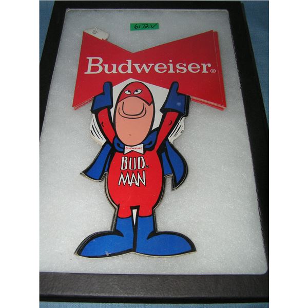 Vintage Budweiser Budman advertising display piece