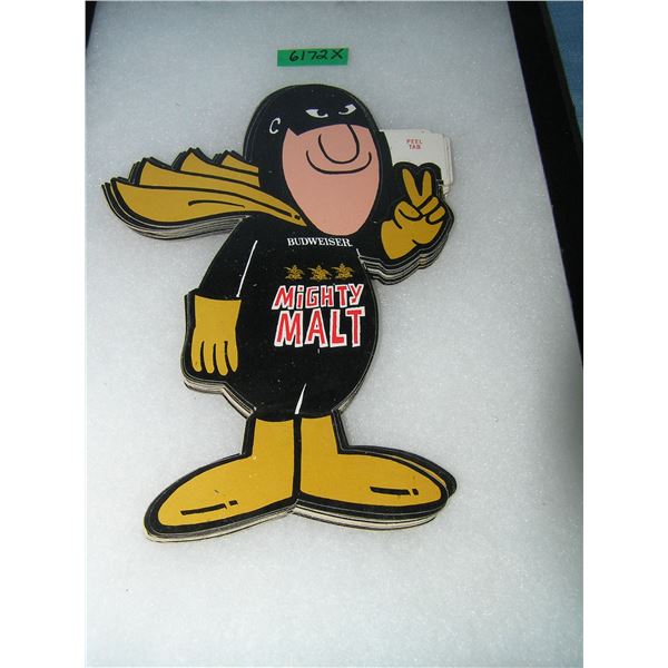 Vintage Budweiser Budman advertising display piece