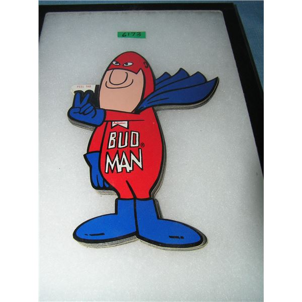Vintage Budweiser Budman advertising display piece