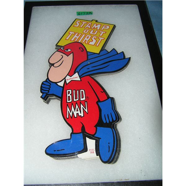 Vintage Budweiser Budman advertising display piece