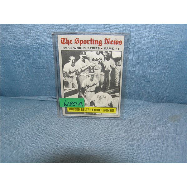 1969 World Series all star baseball card