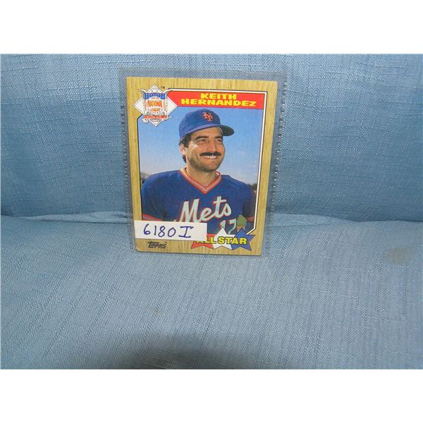 Keith Hernandez all star baseball card