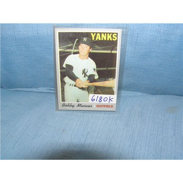 Bobby Mercer all star baseball card