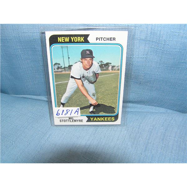 Mel Stottlemyer all star baseball card