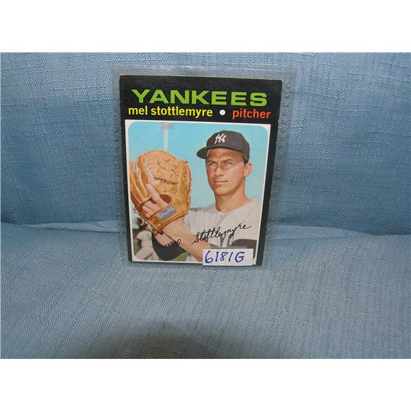 Mel Stottlemyer all star baseball card