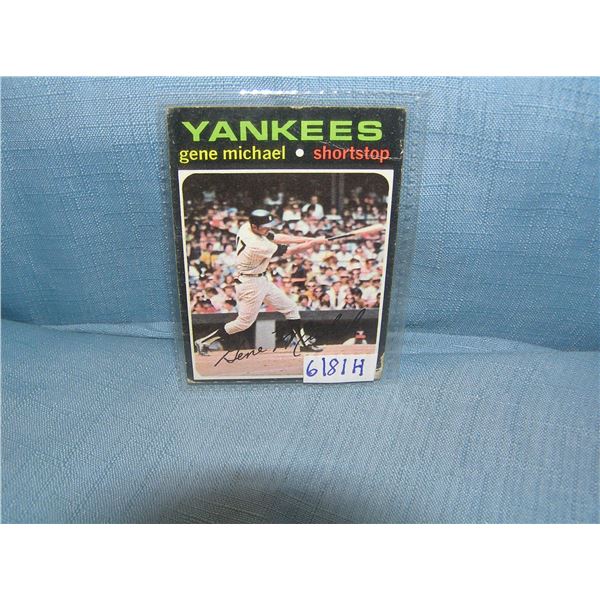 Gene Michael all star baseball card
