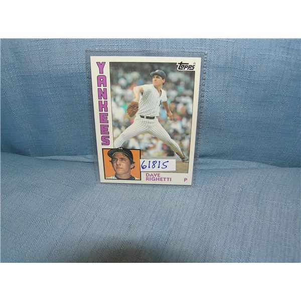 Dave Righetti all star baseball card