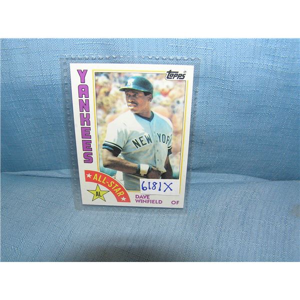 Dave Winfield all star baseball card
