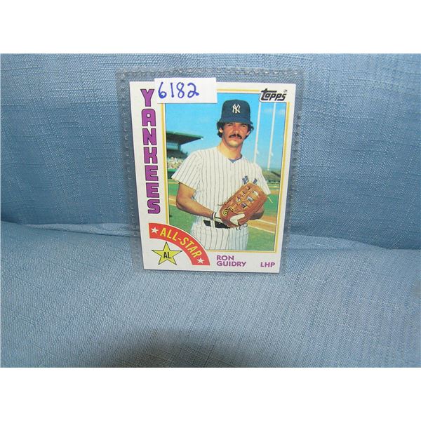 Ron Guidry all star baseball card
