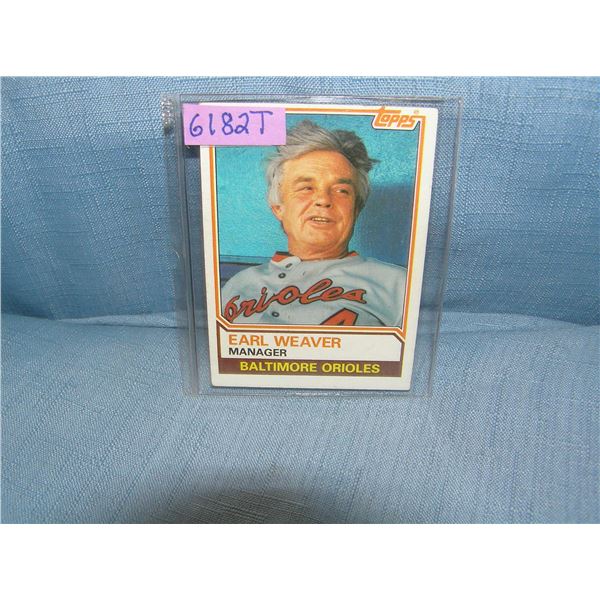 Earl Weaver all star baseball card