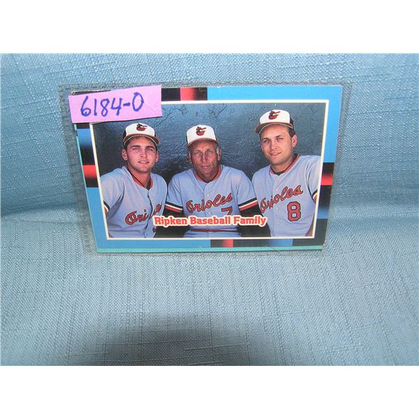 Cal Ripken and family all star baseball card