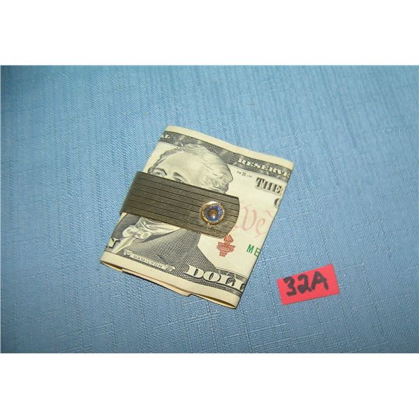 Vintage gold plated money clip