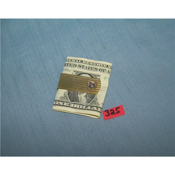 Vintage gold plated money clip