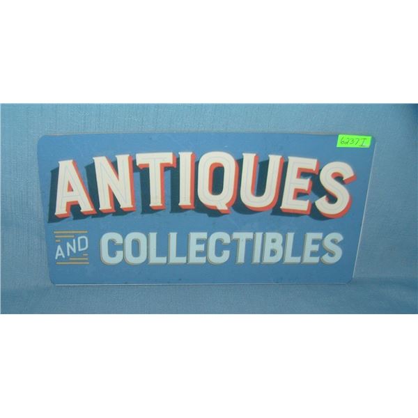 Antiques and collectibles License plate size retro sign