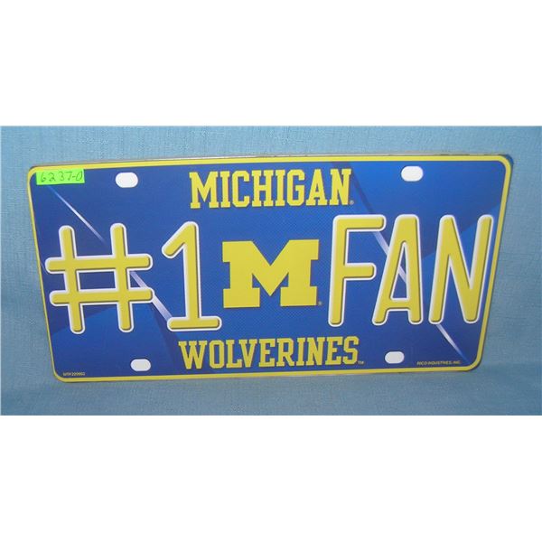 Michigan Wolverines License plate size retro sign