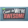 Image 1 : Come in we're awsome License plate size retro sign