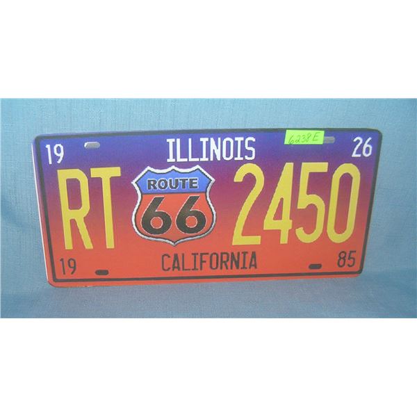 Route 66 License plate size  retro stylesign