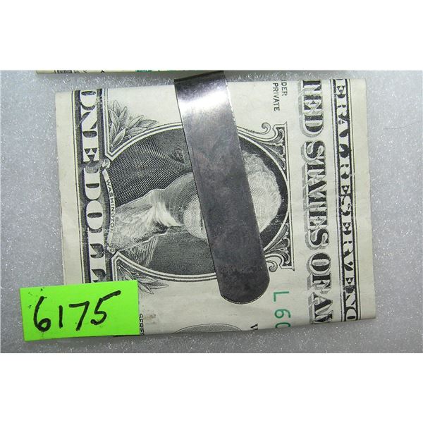 Silver tone money clip